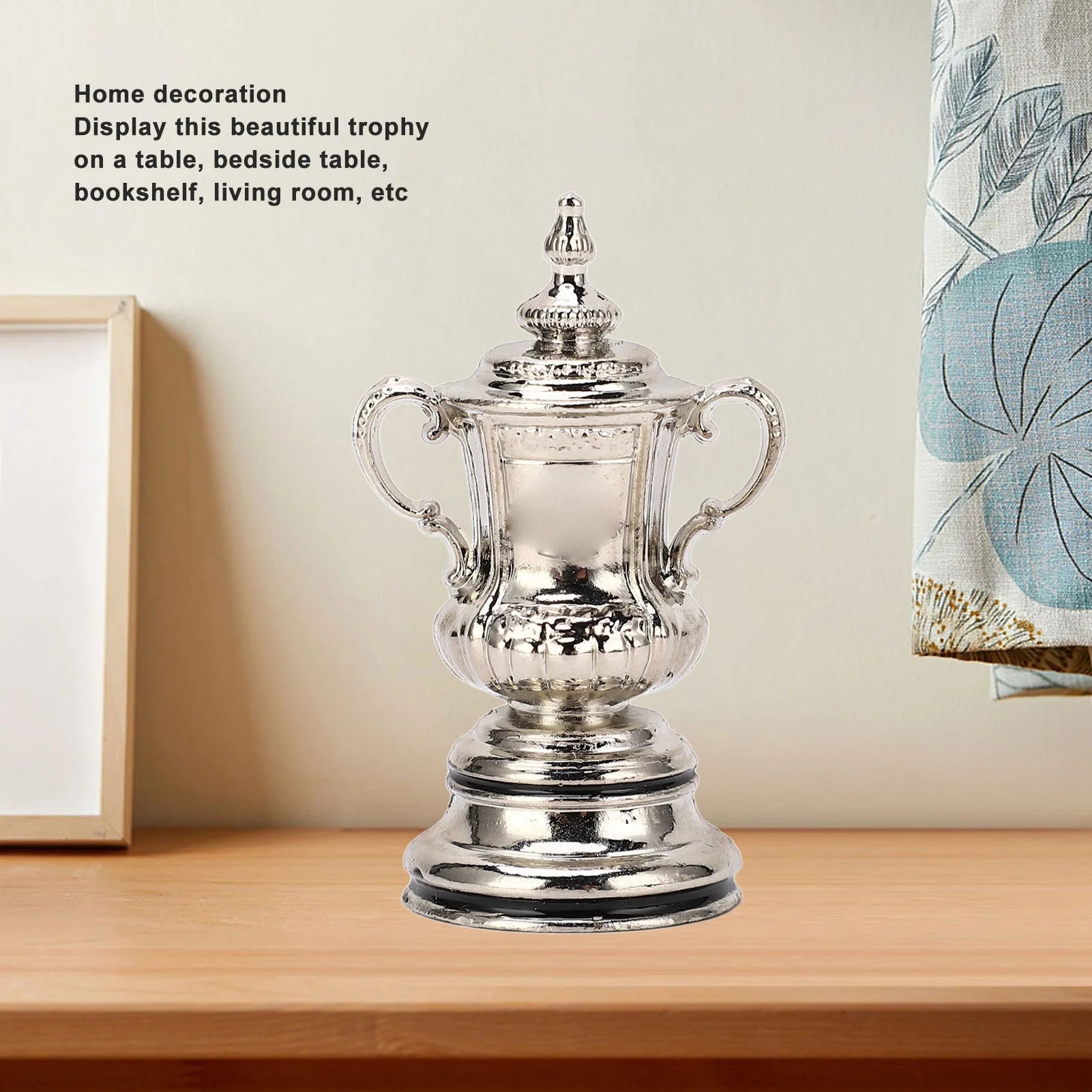 Football Trophy Decoration Mini Soccer Game Trophy Cup Model High Simulation Metal Football League Trophy Ornaments Decor