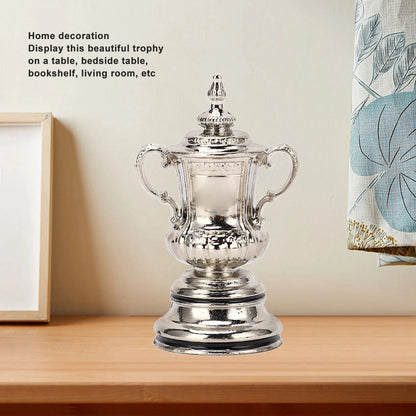 Football Trophy Decoration Mini Soccer Game Trophy Cup Model High Simulation Metal Football League Trophy Ornaments Decor