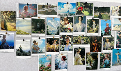 30 Sheets/Set Famous Artists Series Poster Postcards Art Greeting Card Oil Painting Wish Card For DIY Gift Decoration Message