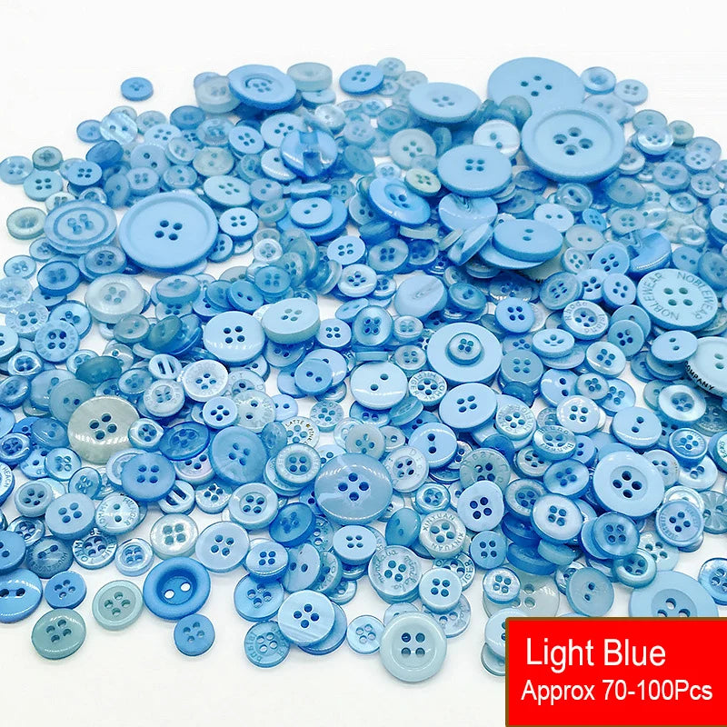 50g/Pack Mix Size Mix color Resin Button 1-3cm Sewing Buttons For Scrapbook Crafts DIY Handmade Sewing Accessories