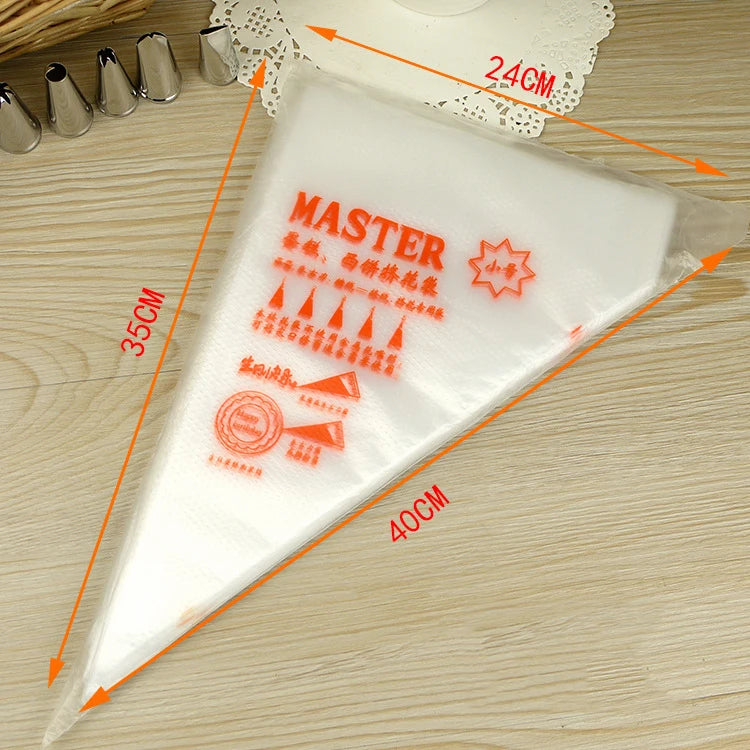 Pastry Piping Sleeves Leak Disposable Bag Confectionery Cake Accessories Baking Decorations Pocket Syringe Icing Cream Squeez