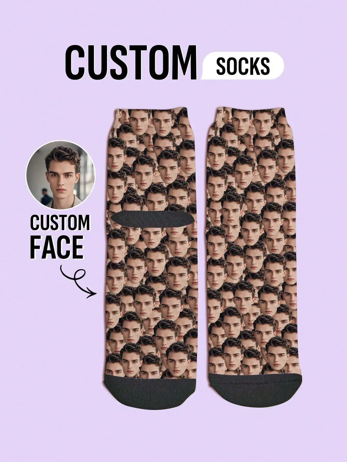 Custom Face Socks Personalized Photo Socks Funny Gift for Men Women Couples Friends Unique Custom Printed Socks
