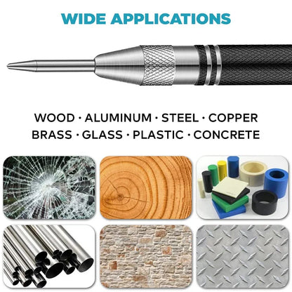 Automatic Centre Punch General Woodworking Metal Drill Adjustable Spring Loaded Automatic Punch Hand Tools for Metal Wood Gla