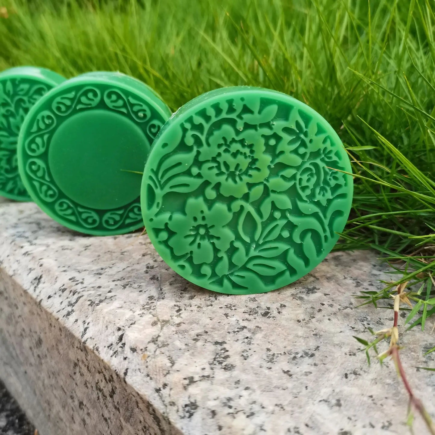 Handmade Silicone Soap Molds 4 Types Embossing Mould DIY Circular Soap Craft Candy Chocolate Ice Cube Making Tools