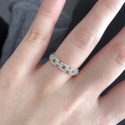 Dainty Minimalist Stacking Ring For Women Trend Cubic Zircon Gold Color Crystal Finger Accessories for Female Jewelry Gift R7