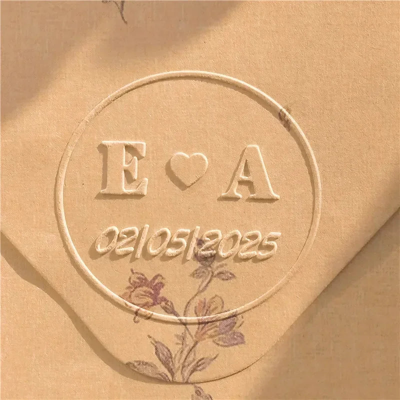 Customize Embossing Stamp Wedding Monogram Embosser Stamp,Personalized 2 initials Embosser Stamp,Wedding gift,hand held embos