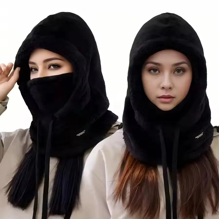 Warm Thermal Windproof Balaclava Ski Hood Motorcycle Face Cover Polar Fleece Adjustable Cycling Neck Cover Full Face Mask Win