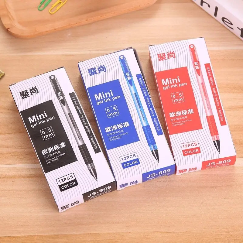 3 Gel Pens + 20 Refills Set 0.5mm Black Blue Red Ink Journal Writing School Supplies Stationery