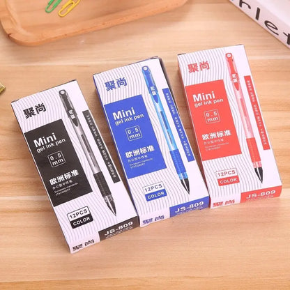 3 Gel Pens + 20 Refills Set 0.5mm Black Blue Red Ink Journal Writing School Supplies Stationery