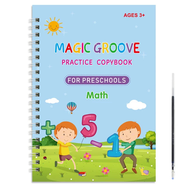 Reusable Magic Copybook Drawing Toys for Children Montessori Pen Control Training Writing Sticker Learning Educational Toy Ki