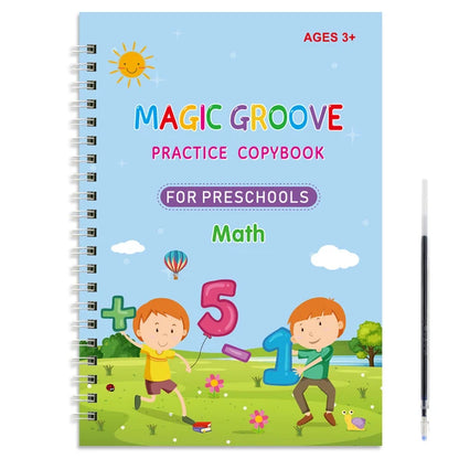 Reusable Magic Copybook Drawing Toys for Children Montessori Pen Control Training Writing Sticker Learning Educational Toy Ki