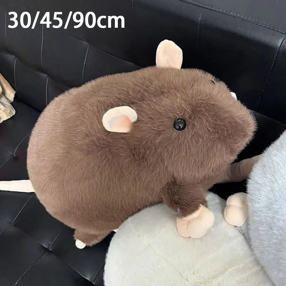 Cute 30/45/90cm Mouse Doll Plush Oversized Flower Branch Rat Doll Cartoon Soft Animal Figure Kids Gift Birthday