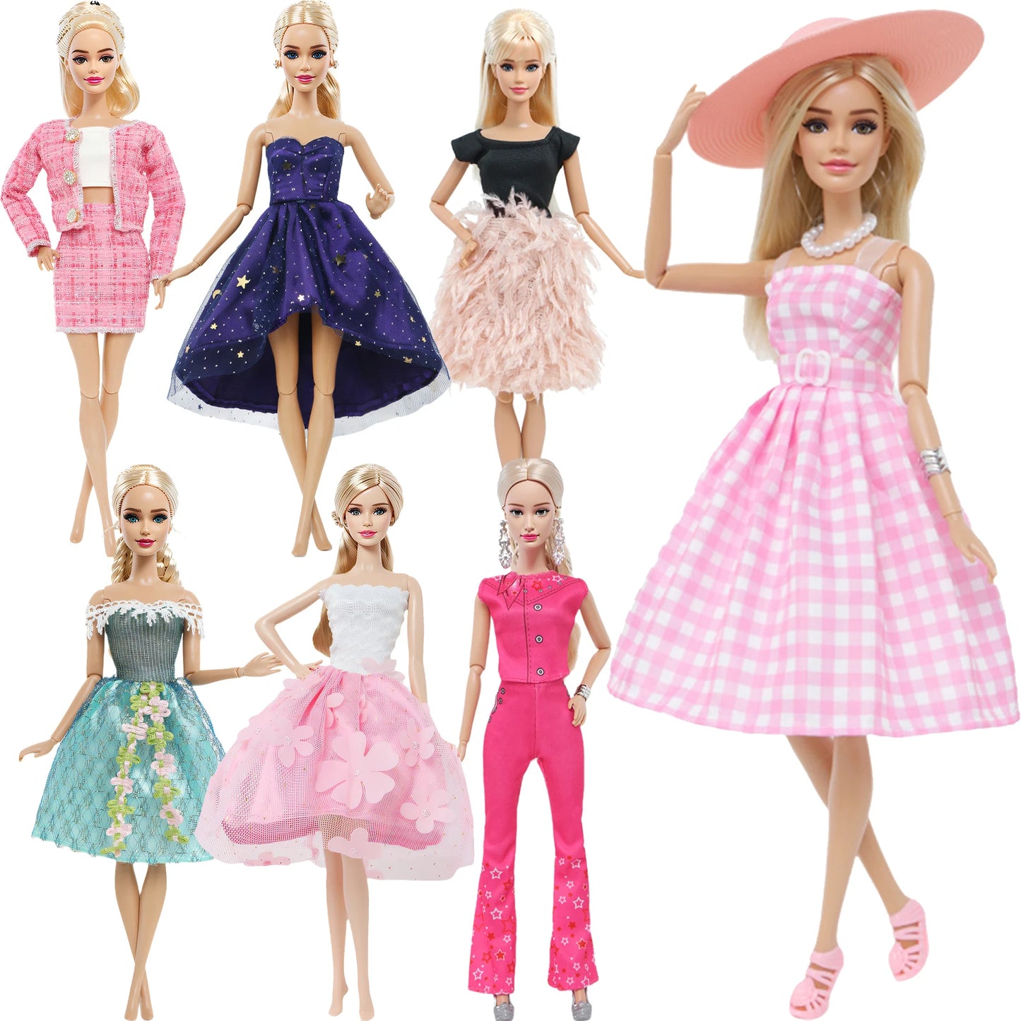 New Fashion Doll Dress Daily Outfit Girl Party Skirt Cute Mini Gown With Bag Clothes for 1/6 Doll DIY Accessories Baby Toys