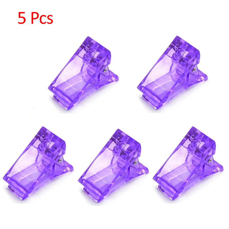 Acrylic Nail Clip Transparent Gel Quick Building Nail Tips Clips Fingernail Extension UV Clamps Manicuring Art Builder Tools 