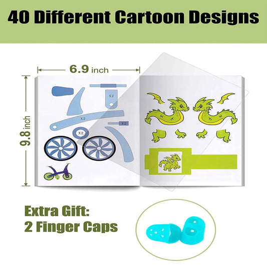 3D Printing Pen Drawing Book Reusable Colorful 22/40 Patterns Thick Paper Clear Plate Painting Template for 3D Pen Kid Gifts