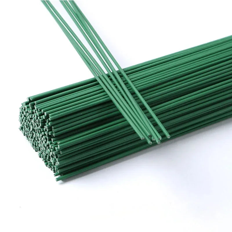 Artificial Flower Stem Wire Flower Pole Rod for diy Chenille Stems Stick Simulation Flower Material With Green Floriculture T