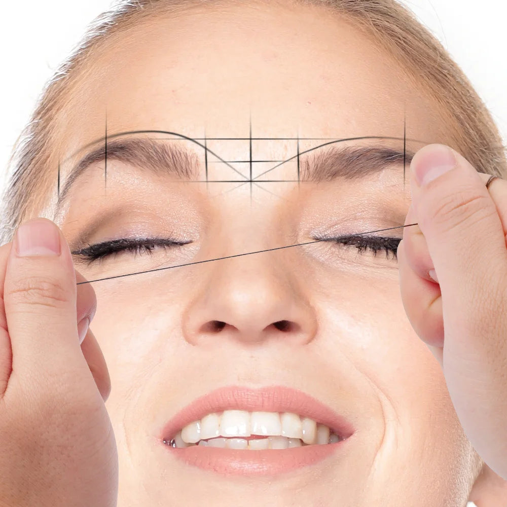 Marker Thread Tattoo Brows Tattoo Thread Eyebrow Semi Permane Ruler Auxiliary Line Drawing With Ink Positioning Mapping Line