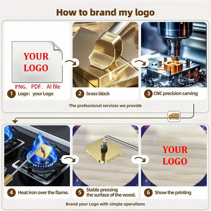 M8 Logo Customized Iron Branding Stamp Personalized Customization Wooden Soldering Iron Seal Customized Leather Stamping Seal