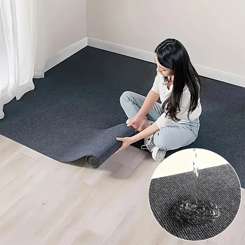 Self-adhesive Carpet Living Room Kitchen Rugs for Bedroom Water Uptake Home Decor Solid Color Bathroom Staircase Rug Decorati