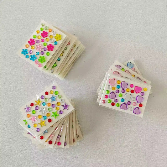 10 style colorful diamond mini sticker accessories DIY acrylic three-dimensional decoration children's and students'
