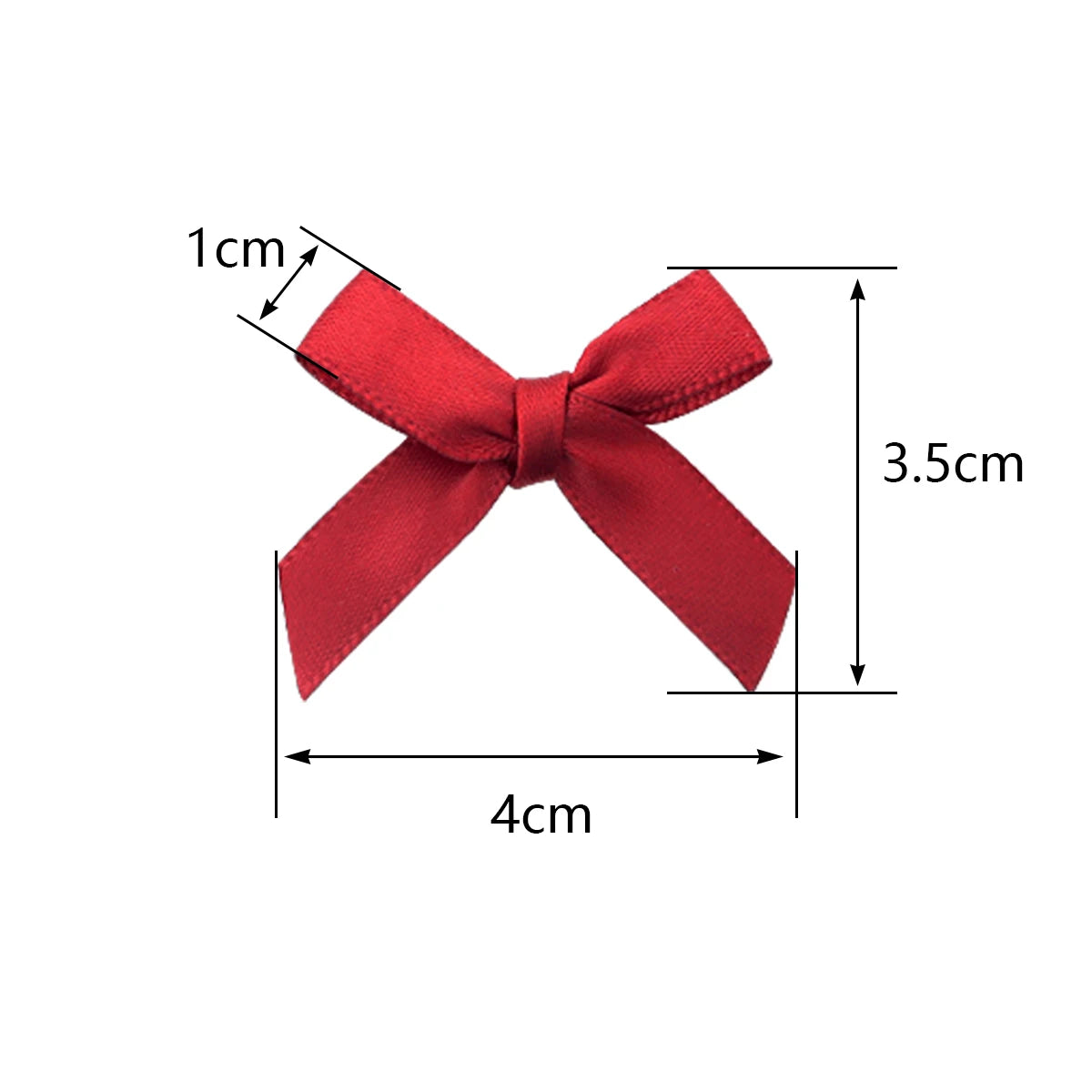 50 Pcs/Lot 4*3.5cm Fresh Pink Ribbon Bows Small Size Satin Ribbon Bow Flower Craft Decoration Handwork DIY Party Decoration