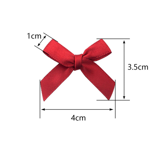 50 Pcs/Lot 4*3.5cm Fresh Pink Ribbon Bows Small Size Satin Ribbon Bow Flower Craft Decoration Handwork DIY Party Decoration