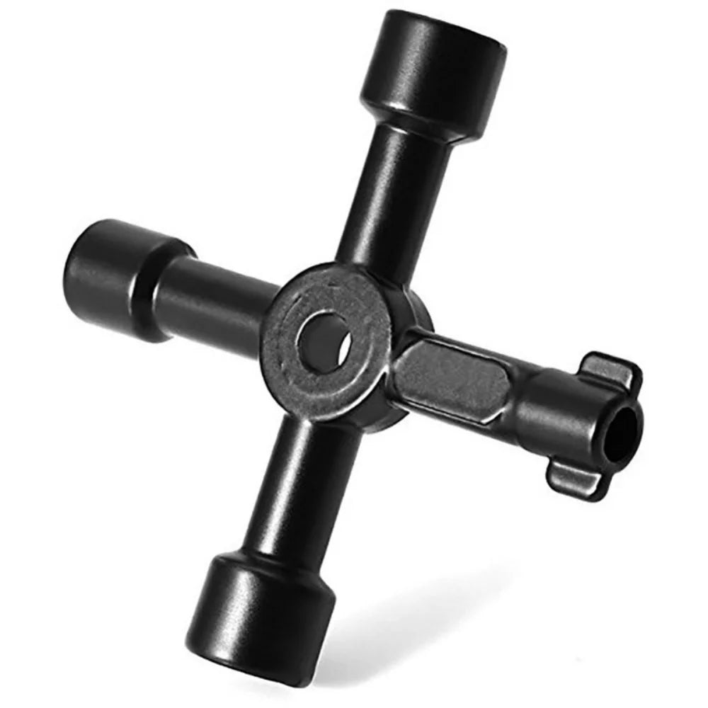 4 In 1 Multifunction Electrician Plumber Utility Cross Switch Wrench Universal Square Triangle Key for Gas Train Bleed Radiat