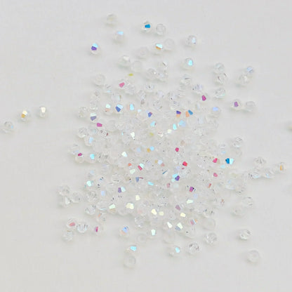 100PCS 4MM Shiny Faceted Austria Crystal Beads Bicone Beads Loose Spacer Beads for Jewelry Making DIY Bracelet Necklace Penda