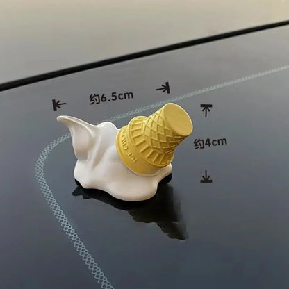 Ice Cream Cone Car Decor - Adorable ABS Ornament with Iconic Golden Arches Logo, Add a Fun and Charming Touch to Your Vehicle