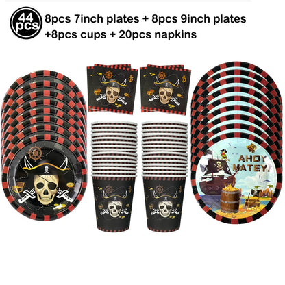 Pirate Party Supplies Temporary Tattoos Boys Girls Tattoos Stickers Birthday Party Supplies Gift Pirate Party Favors Decorati