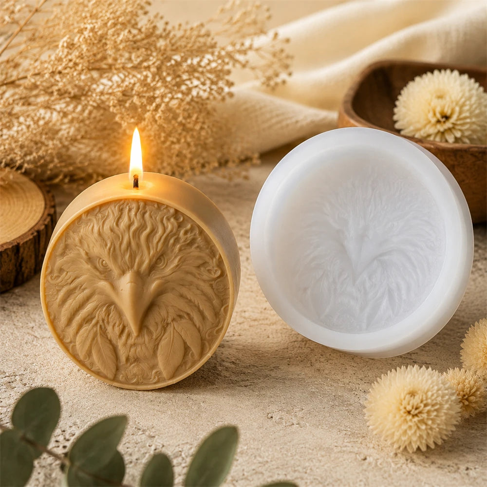 3D Eagles Head Silicone Soap Mold Embossed Eagles Pattern Handmade Soap Making Mold DIY Candle Making Resin Casting Craft Mol