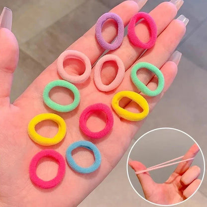 200-1000pcs Women Girls Colorful Nylon Elastic Hair Bands Ponytail Hold Small Hair Tie Rubber Bands Scrunchie Hair Accessorie