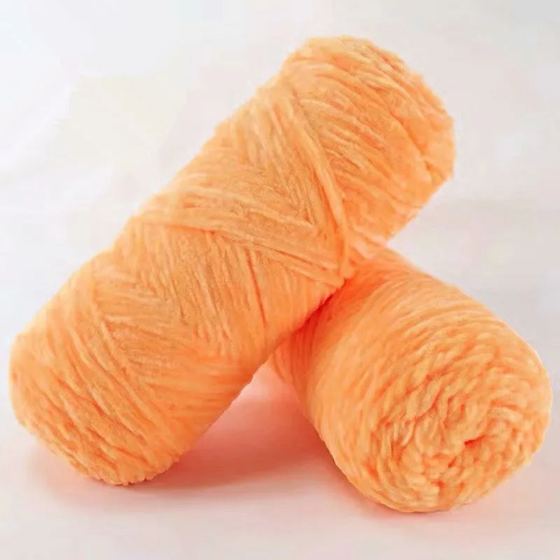 DIY 100% Polyester Velvet Yarn Amigurumi Accessories Dolphin Baby Plush Yarn Soft Chenille Yarn for Knitting 1 Skein 100g 130