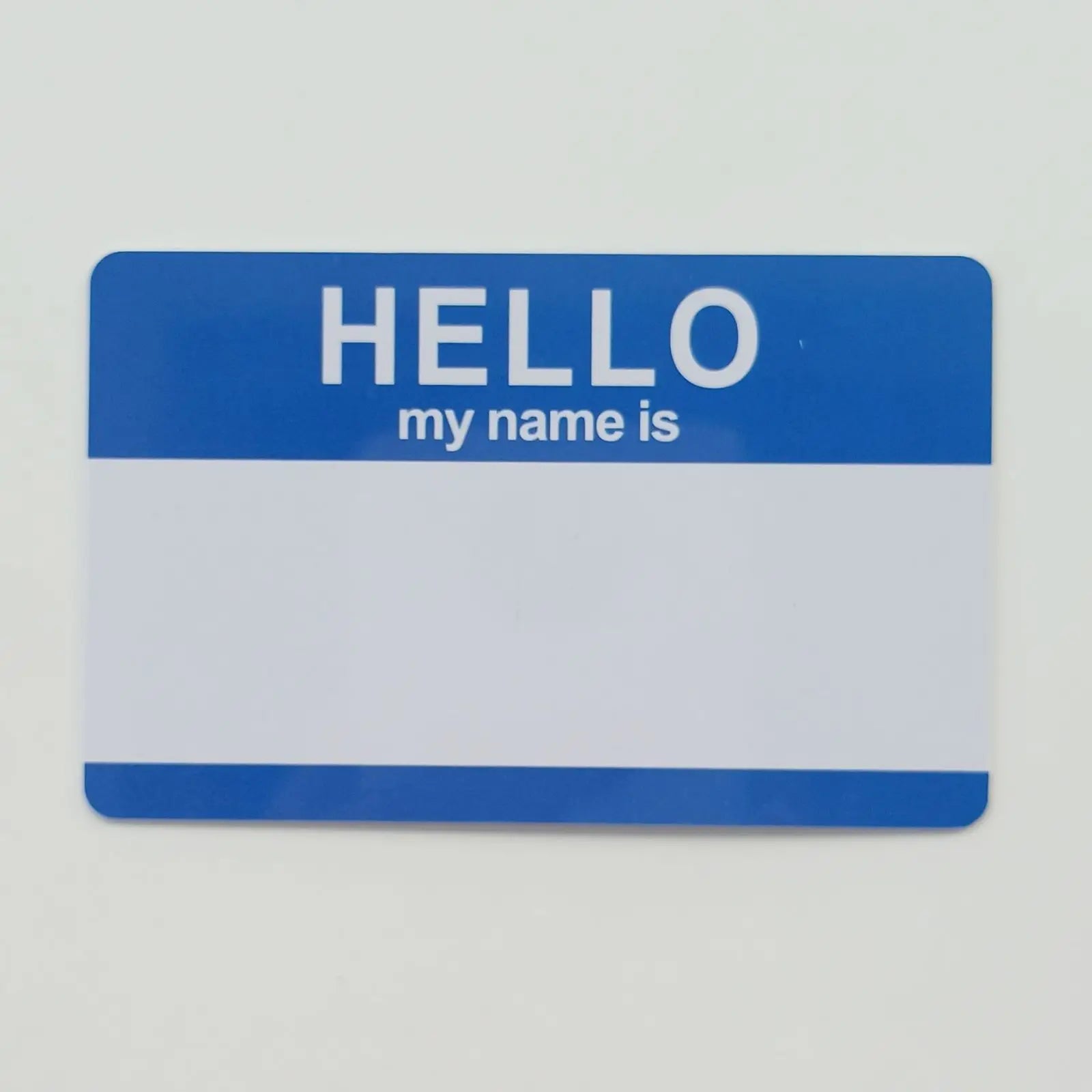 Writable Hello My name identity ID Card