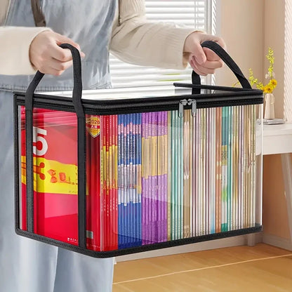 Clear PVC Storage Box | Flip-Top Lid & View Window | Multi-Use Organizer for Toys, Crafts & Supplies | Durable Gift Container