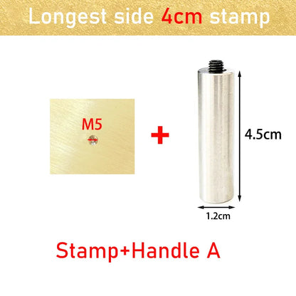 Leather Stamp LOGO Customisation Brass Mould Hand Punching Leather Stamps Brand Working Carving Stamping Punches Tools Craft 