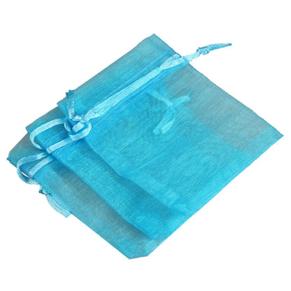 50/100pcs/lot Organza Gift Bag For Jewelry 24 Colors Drawstring Pouches For Wedding Christmas Candy Gift Bags Jewelry Packing