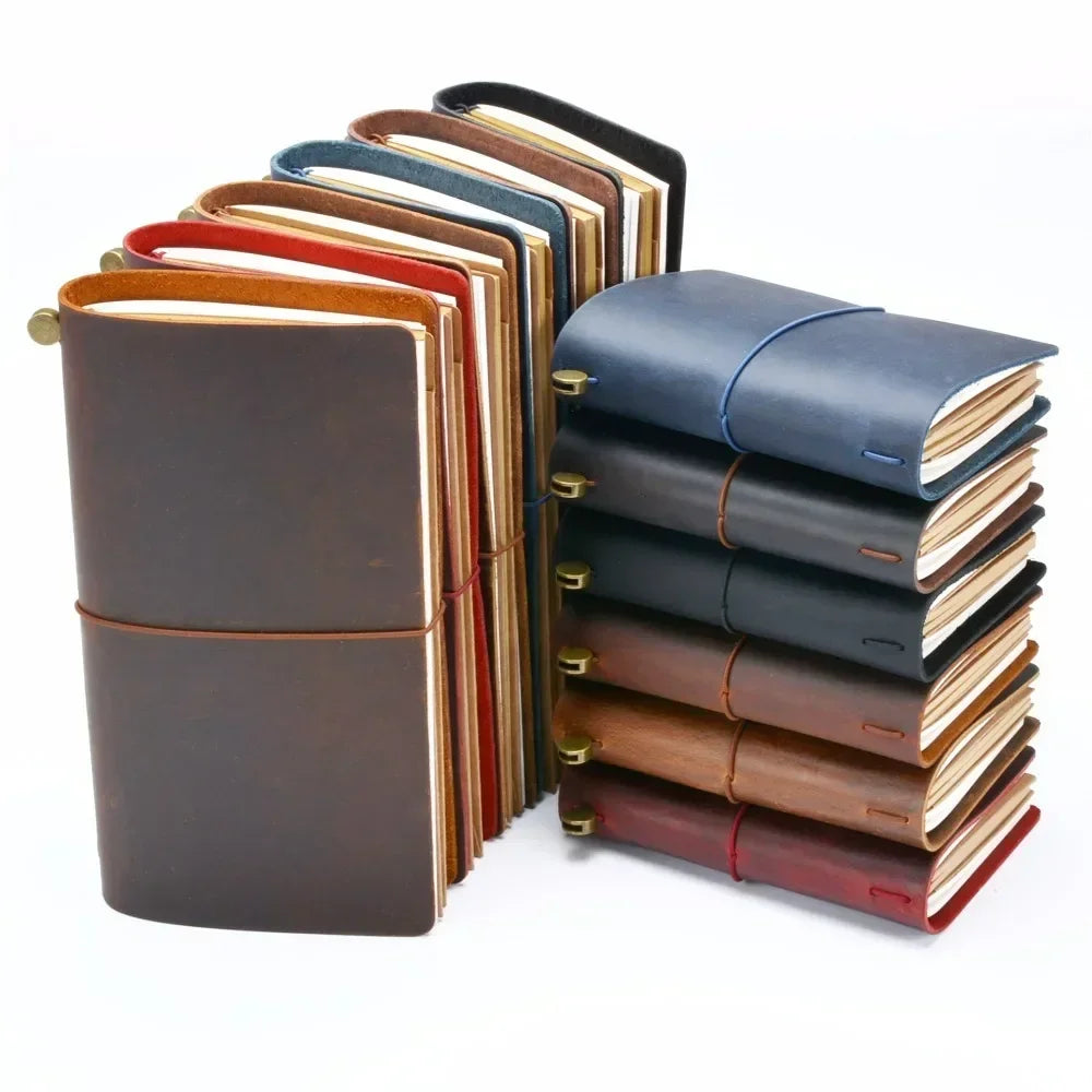 Moterm 100% Genuine Leather Notebook Handmade Vintage Cowhide Diary Journal Sketchbook Planner TN Travel Notebook Cover