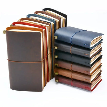 Moterm 100% Genuine Leather Notebook Handmade Vintage Cowhide Diary Journal Sketchbook Planner TN Travel Notebook Cover