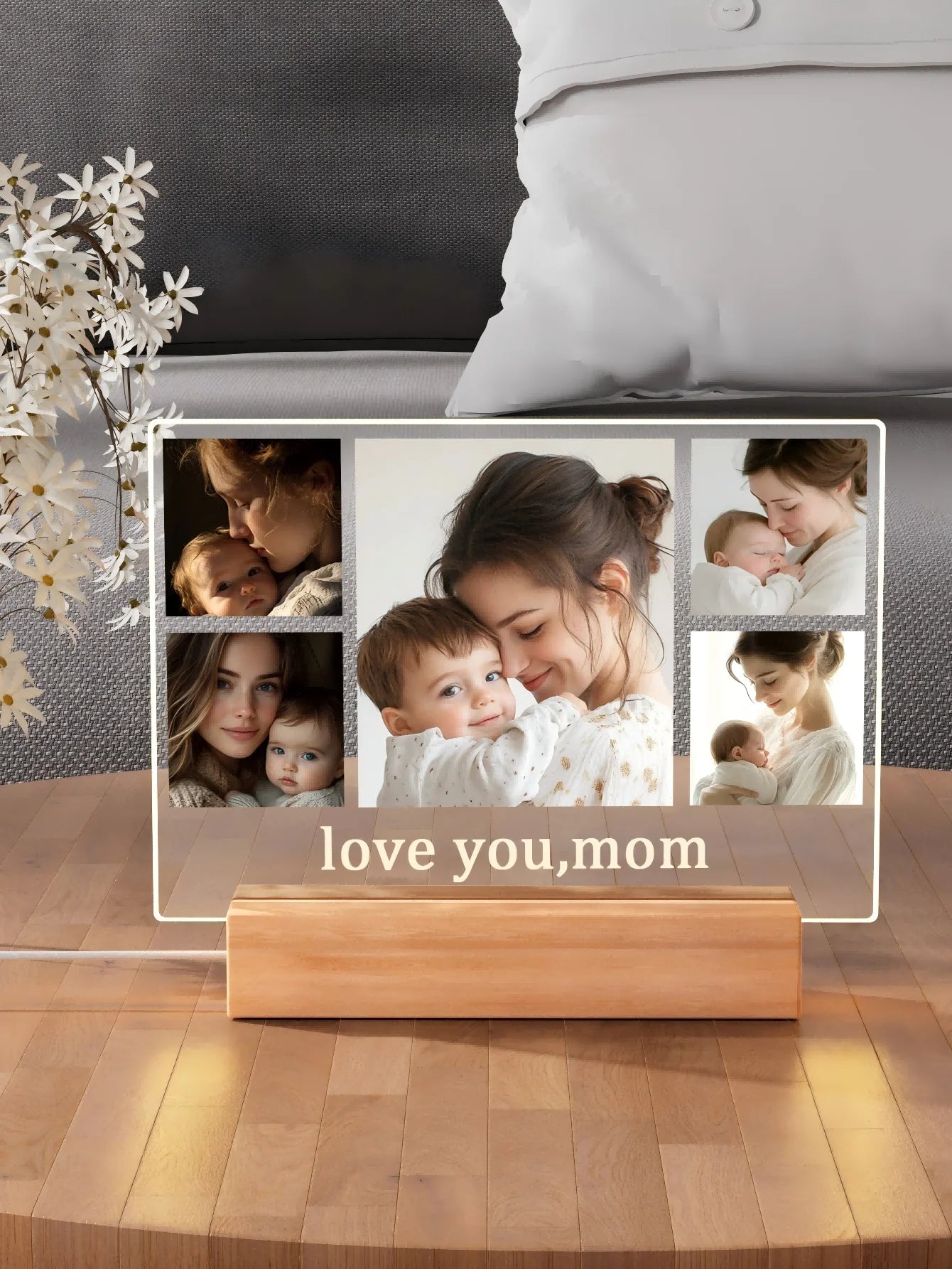 Custom photo asymmetric 3D light decoration bedroom nightlights, holiday decorations, gifts for friends and family