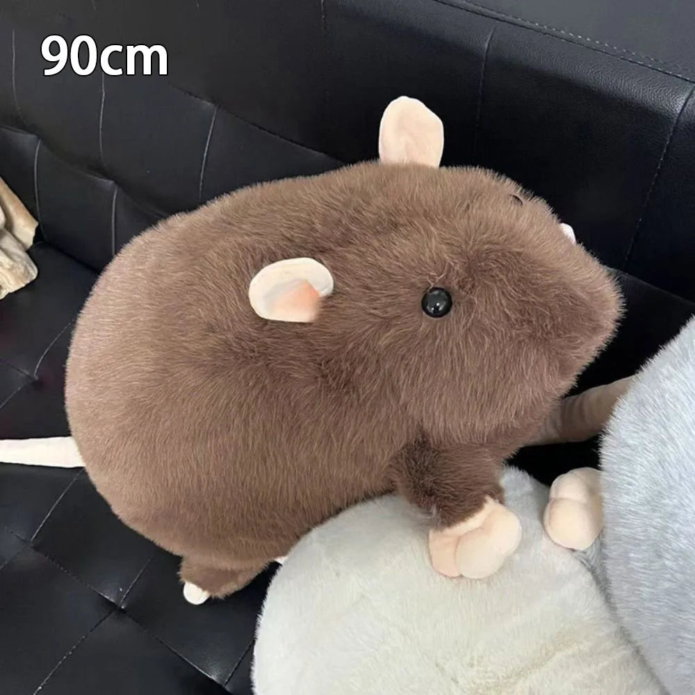 Cute 30/45/90cm Mouse Doll Plush Oversized Flower Branch Rat Doll Cartoon Soft Animal Figure Kids Gift Birthday
