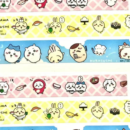 jiyi Hachiware Usagi Washi Tape Sushi Food Pattern Masking Tape Kawaii Japanese Character DIY Journal Planner Sticker Gift