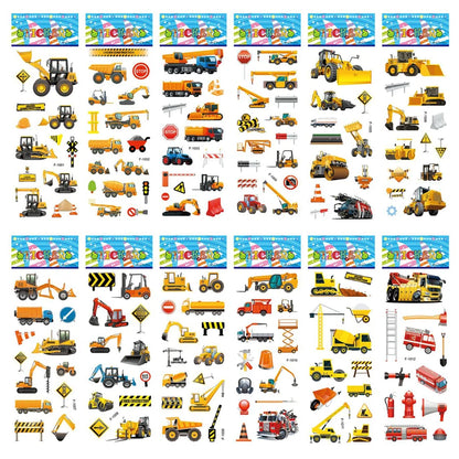 5 Sheets Kids Stickers Puffy Stickers for Children Birthday Christmas New Year Gift for Girl Boy Scrapbooking Cartoon Sticker