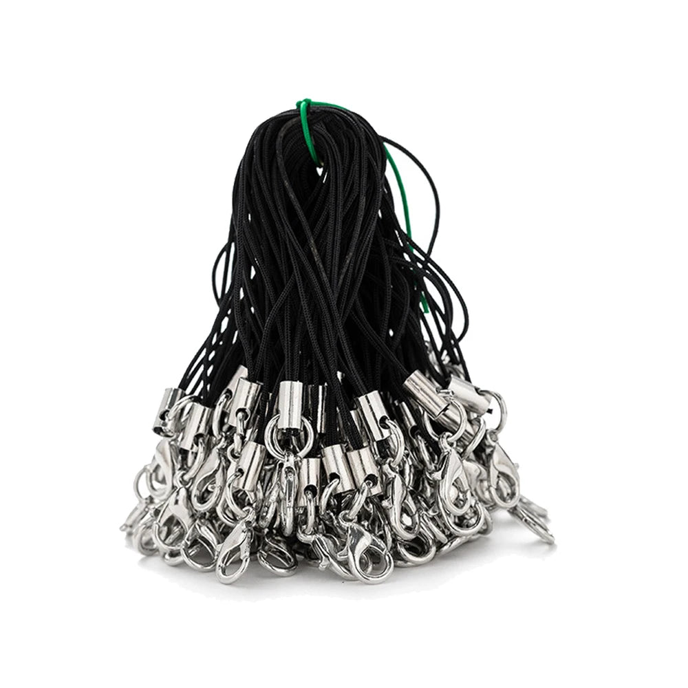 10/20/50Pcs Lobster Clasp Lanyard Strap Cord Mobile Cords Charm Nylon Key Ring Chain For DIY Keyring Jewelry Making Accessori