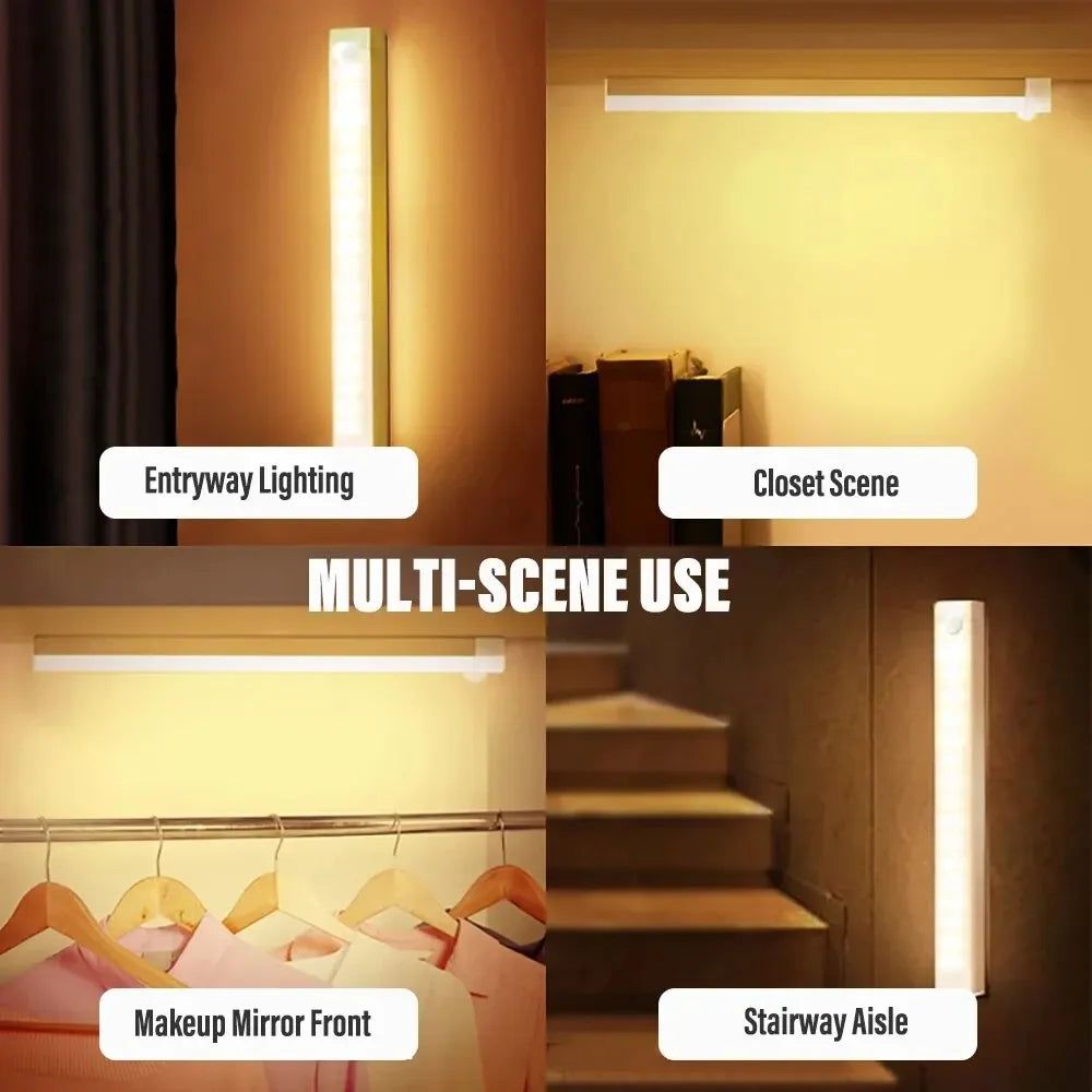 LED Motion Sensor Light Wireless LED Night Light Type C Rechargeable Light