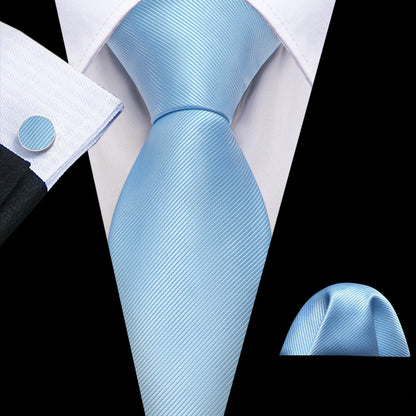 Men Tie Gold Navy Blue Striped Tie Barry.Wang 3.4" Jacquard Party Wedding Woven Fashion Designers Necktie For Men silk Busine