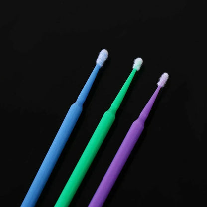 100Pcs Up Paint Micro Brush Tips 1.5mm Mini Car Touch Up Paint Micro Brush Purple Auto Applicator Sticks Detailing Car Produc