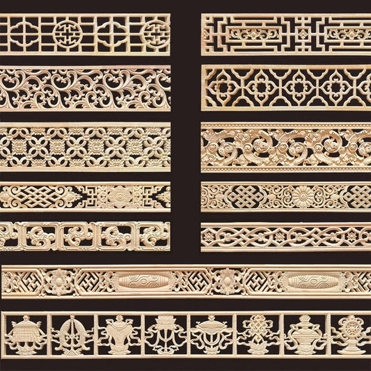 Decorative Wood Molding Wood Carved Corner Onlay Applique Frame Cabinet Home Decor Figurines Wall Art Furniture Accessories