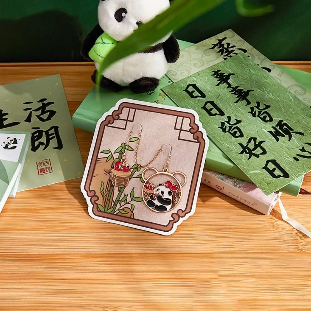 Funny Panda Book Page Clips Metal Bookmarks Cute Pagination Mark Creative Separator Pages Tags Stationery School Office Suppl