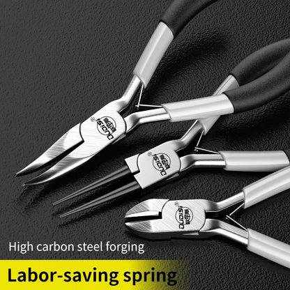 Mini Pliers Diagonal Pliers Round Bent Needle Nose Cutter Handcraft Beading Insulated Plier for DIY Small Jewelry Pliers Tool